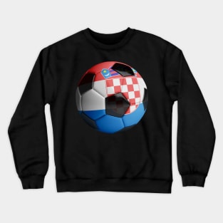 Croatia Flag Soccer Ball Crewneck Sweatshirt